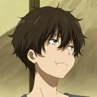 🍞 Anime, Ragazzo, Adolescente, Capelli castani, Personaggio, Uomo telegram sticker