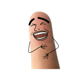 ☝️ finger, cartoon, laughing, emotion, humor, funny whatsapp sticker