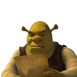 📕 Shrek ogro, dreamworks, filme, desenho animado, engraçado whatsapp sticker