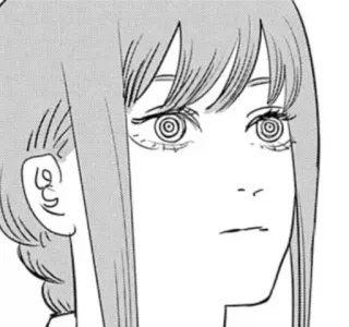 😐 Makima Chainsaw Man manga, anime, character, portrait telegram sticker