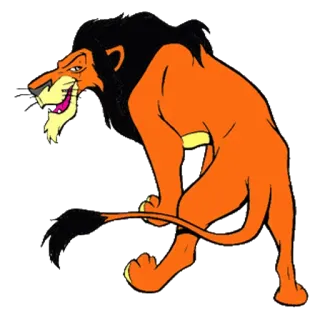 👺 Scar The Lion King leone, cicatrice, cattivo, disney, malvagio, il re leone, cartone animato whatsapp sticker