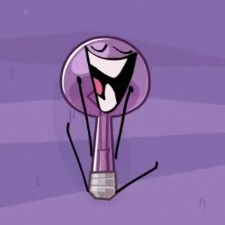 😶 cartoon, lightbulb, object show, object, animated telegram sticker