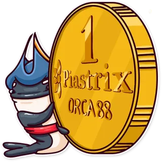 🏴‍☠️ PiastriX
ORCA88 orca, coin, cartoon, whale, mascot telegram sticker