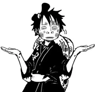 🏴‍☠️ Monkey D. Luffy One Piece アニメ, マンガ, 面白い, ミーム, キャラクター, ワンピース, ルフィ whatsapp sticker