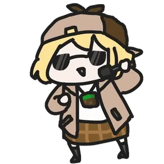 🎤 Amelia Watson vtuber, anime, cute, character, amelia watson, hololive telegram sticker