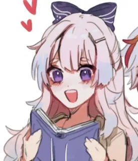 💗 Anime, Mädchen, Buch, Niedlich, Illustration, Kawaii telegram sticker