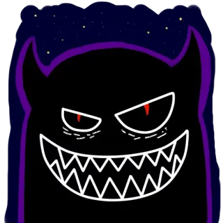😈 demon, monster, devil, spooky, halloween, creature telegram sticker