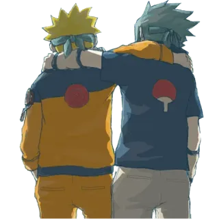 🤝 Naruto and Sasuke Naruto anime, friendship, cartoon, naruto, sasuke, uzumaki, uchiha telegram sticker