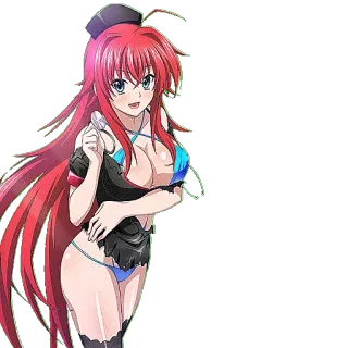 ⛑ Anime, Garota, Cabelo vermelho, Enfermeira, Sexy telegram sticker
