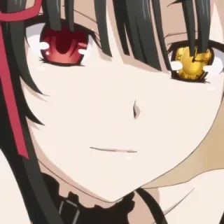 ⏰ Kurumi Tokisaki Date A Live Anime, Fille, Oeil horloge, Personnage, Date A Live, Kurumi Tokisaki whatsapp sticker