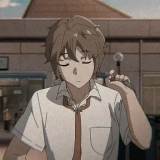 🏮 Sakuta Azusagawa Rascal Does Not Dream of Bunny Girl Senpai Anime, Ragazzo, Uniforme scolastica, Sakuta Azusagawa, Rascal Does Not Dream of Bunny Girl Senpai telegram sticker