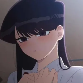 😳 Komi Shouko Komi Can't Communicate 애니메이션, 만화, 여고생, 귀여운, 일본어, 코미 양은 커뮤증입니다. telegram sticker