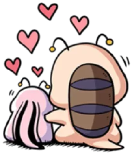 🤗 Cartoon, Liebe, Süß, Herz, Zuneigung, Niedlich telegram sticker