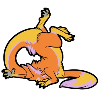 😲 fox, animal, cartoon, drawing, illustration, cute telegram sticker