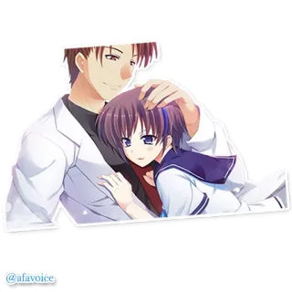 ♋ @afavoice Anime, Para, Związek, Mężczyzna, Dziewczyna, Uczucie telegram sticker