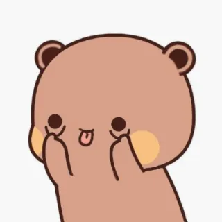 🍄 urso, fofo, animal, língua, atrevido telegram sticker