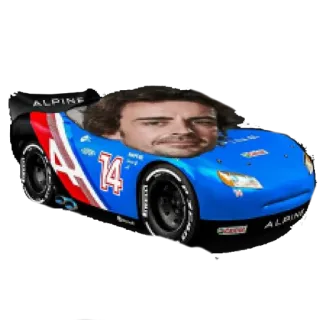 🏎 Fernando Alonso course, voiture, formule 1, fernando alonso, alpine whatsapp sticker