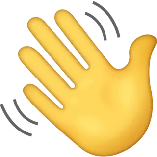 👋 hand, emoji, palm, fingers, gesture, waving telegram sticker