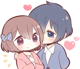❤ Аниме, Мультфильм, Милый, Любовь, Пара, Каваий, Романтика telegram sticker