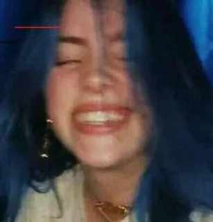 😁 Billie Eilish นักร้อง, ป๊อปสตาร์, ผมสีฟ้า, คนดัง, เพลง, นักดนตรี telegram sticker