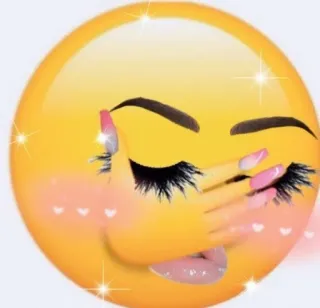 😍 Emoji, Arrossendo, Timido, Carino, Faccia, Emoticon telegram sticker