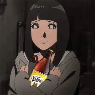 💎 Hinata Hyuga Naruto anime, Hinata, beer telegram sticker
