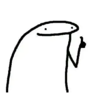 👍 stick figure, drawing, simple, minimalist, cartoon, humor telegram sticker