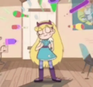 ⭐️ Star Butterfly Star vs. the Forces of Evil Phim hoạt hình, Fantasy, Phép thuật, Cô gái anime, Công chúa, Star Butterfly, Váy whatsapp sticker
