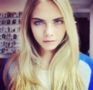 🙄 Cara Delevingne model, actress, blonde hair, portrait, celebrity telegram sticker