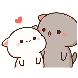 ⭐ cat, cute, love, heart, kawaii telegram sticker