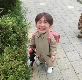 😁 child, kid, school, mickey mouse, toy, portrait telegram sticker
