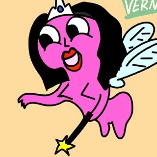 ✨ fairy, cartoon, magic, whimsical, cute, pink, princess, wings whatsapp sticker