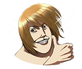 👍 Anime, Joinha, Homem, Desenho animado, Sorrindo telegram sticker