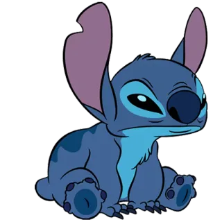 😒 Stitch Lilo & Stitch Alien, Blau, Niedlich, Cartoon, Disney, Experiment 626 telegram sticker