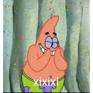 🏃 Patrick Star xixixi Patricio Estrella, Bob Esponja, dibujos animados, divertido whatsapp sticker