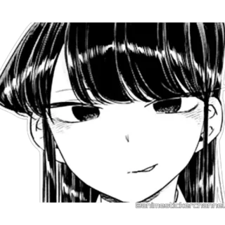 😏 Komi Shouko Komi Can't Communicate @animestickerchannel Anime, Komi Can't Communicate, Komi Shouko, Manga, Schattig, Japans whatsapp sticker