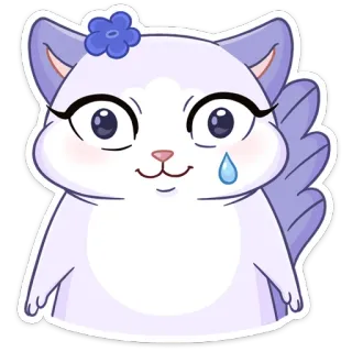 😢 cat, cute, sticker, cartoon, animal, kawaii whatsapp sticker