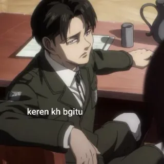 ☕ Levi Ackerman Attack on Titan keren kh bgitu Anime, Attack on Titan, Levi Ackerman, Manga, Cartoon whatsapp sticker