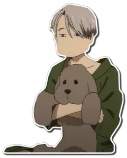 😑 Victor Nikiforov Yuri on Ice Anime, Dibujos animados, Mono, Personaje, Yuri on Ice, Victor Nikiforov telegram sticker