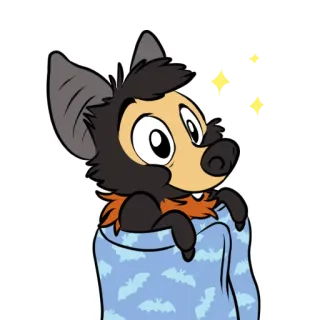 🙂 vleermuis, cartoon, schattig, dier, vliegend zoogdier, deken telegram sticker