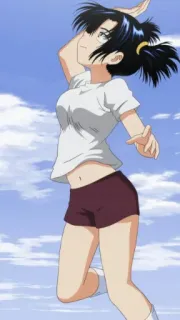 🙂 Anime, Femme, Sport, Exercice, Short telegram sticker
