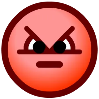 😡 en colère, rouge, visage, emoji, dessin animé telegram sticker