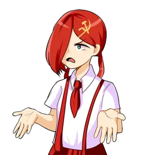 😮 Anime, Communisme, Rouge, Faucille et marteau, Politique whatsapp sticker