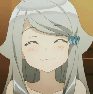 ☺️ Anime, Manga, Carino, Sorriso, Ragazza, Felice, Cartone animato telegram sticker