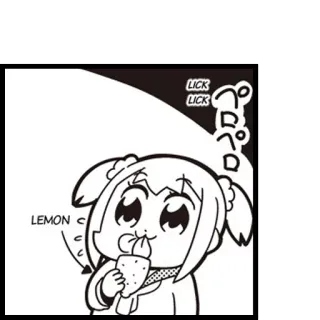 😛 LEMON cartoon, lemon, anime, licking, ice cream telegram sticker