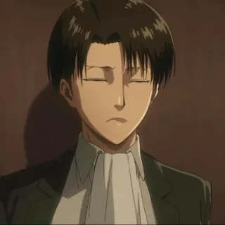 ☕️ Levi Ackerman Attack on Titan Anime, Manga, Levi, L'Attaque des Titans, Personnage, Fanart whatsapp sticker