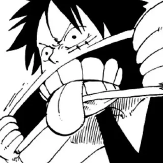 ➖ Monkey D. Luffy One Piece Anime, Manga, One Piece, Monkey D. Luffy, Dessin animé telegram sticker