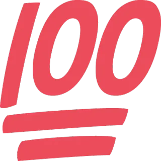 👏 100 100, Emoji, Parfait, Score, Succès, 💯 whatsapp sticker