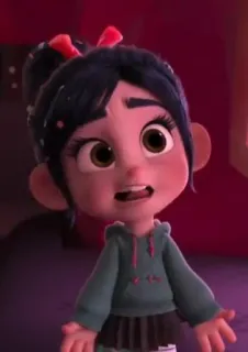 🦋 Vanellope Wreck-It Ralph cartoon, animated, disney, vanellope von schweetz, girl, character whatsapp sticker
