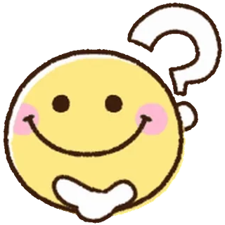 ⭐ Emoji, Pregunta, Pensando, Sonrisa, Cara telegram sticker